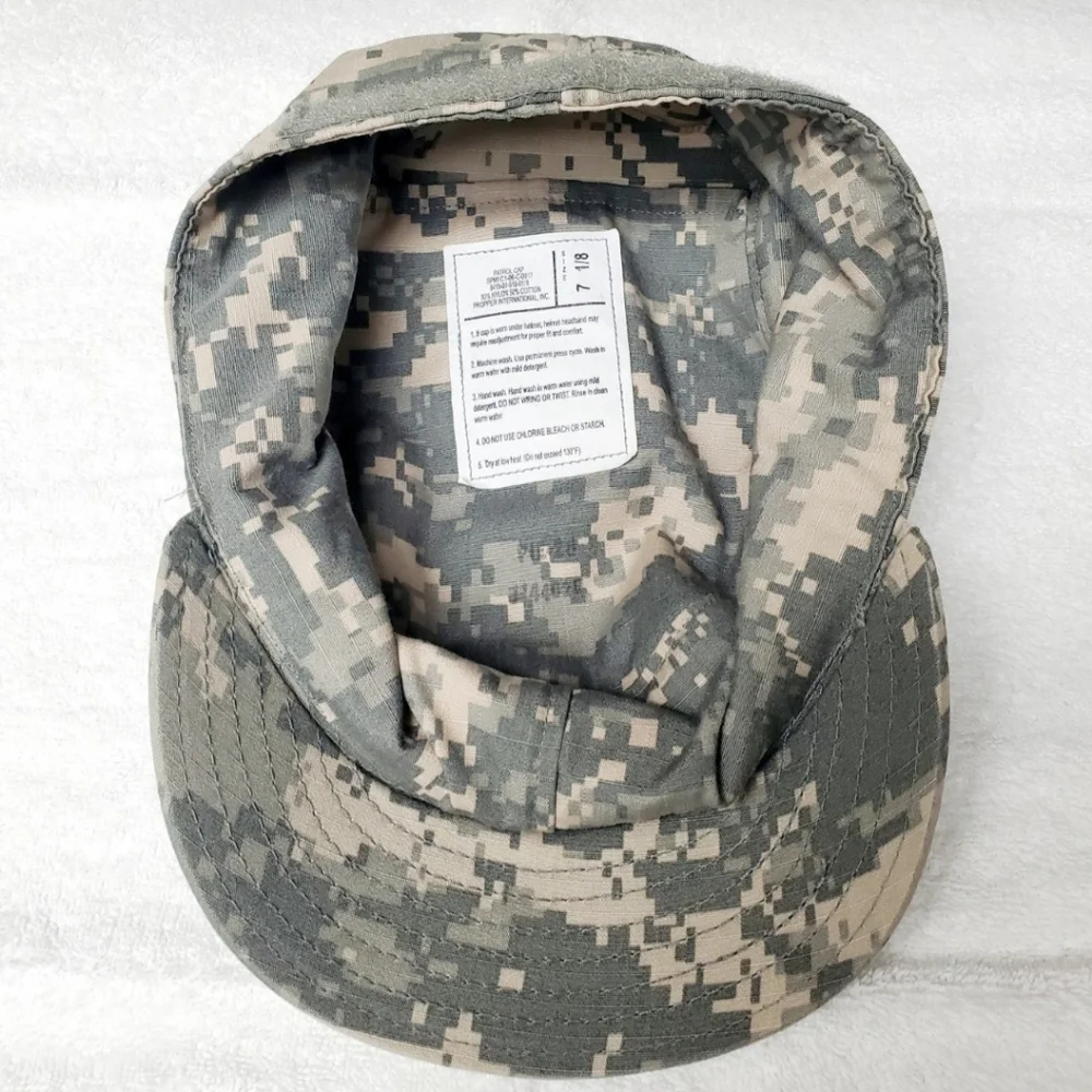US Army Tactical Military Patrol Cap Size 7 1/8 Military Camo Hat